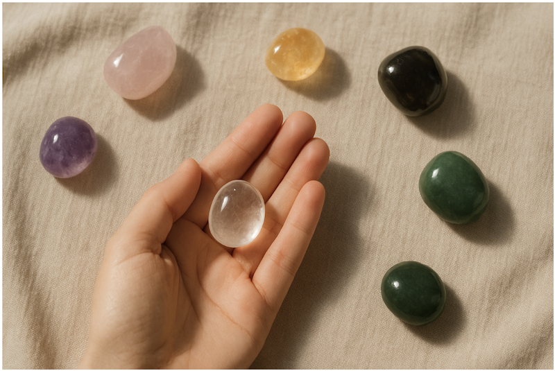 Đá phong thủy tự nhiên – pháp trợ duyên nhẹ nhàng trong mỗi buổi thiền.