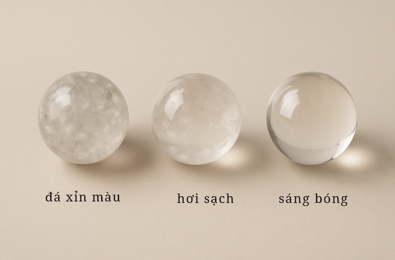 Thanh tẩy khi đá xỉn màu, nặng năng lượng hoặc sau những ngày tâm nhiều xao động.